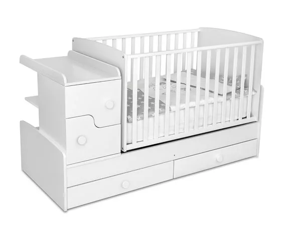 Krevetac za bebe "Beddy", bela – slika 1 od 3
